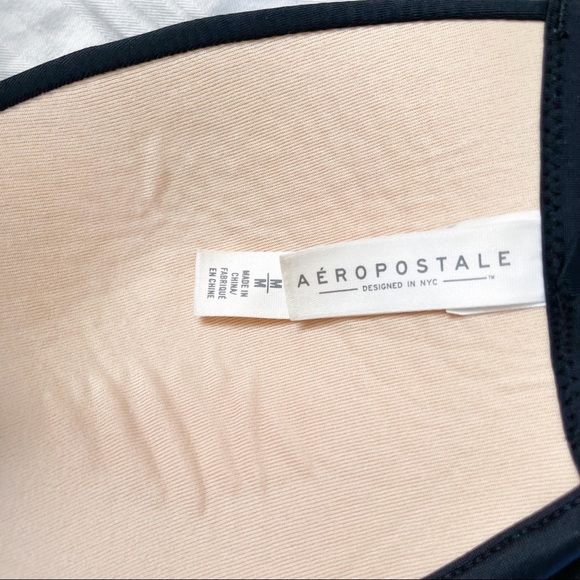 Aeropostale Black Padded String Bikini Top Medium - Picture 6 of 10